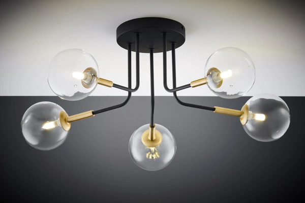 Nowoczesna Lampa sufitowa BURANO wys. 31cm 5xG9 14W IP20 | Złoty