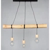 Trabo Pino Lampa Wisząca 3xE27 Max.60W Sosna Naturalna/Czarny PCV/Czarny 68315350