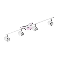 Lampa sufitowa Rubby 4xGU10 Max.50W Biały metal/Chromowany metal/Wielokolorowy materiał syntetyczny ze wzorem królika 2107402