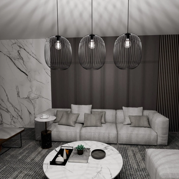 Lampa wisząca Emibig ONYX 3 BL 1304/3