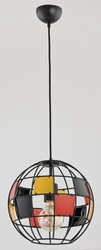 Lampa wisząca ALFA BASKET CZARNA 1xE27 31cm | 60359
