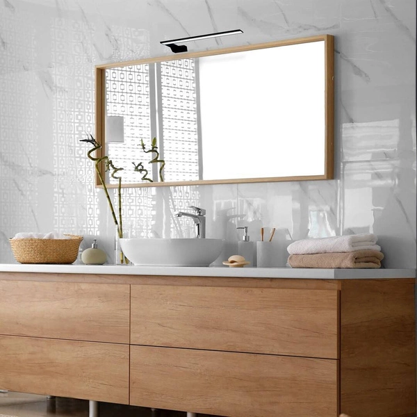 Kinkiet LED 11W nad lustro łazienka SHINE lewa 45cm | czarny