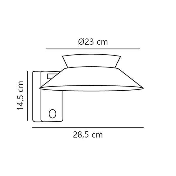 Kinkiet JUSTINA Solar LED 3000K Biała ciepła Metal | Czarny