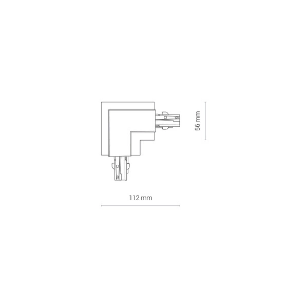 Łącznik kątowy CTLS RECESSED POWER L CONNECTOR LEFT L-L 8683 8683