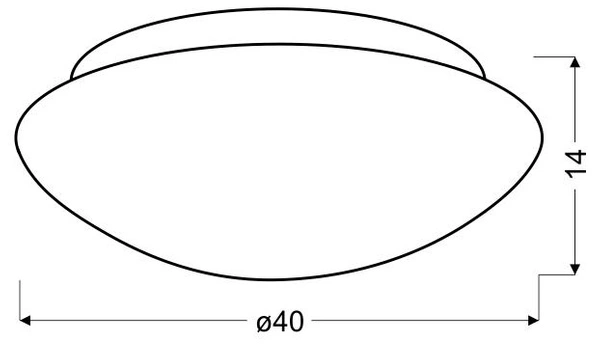 Plafon 40 cm NINA 14-74242 biały 2x60W E27