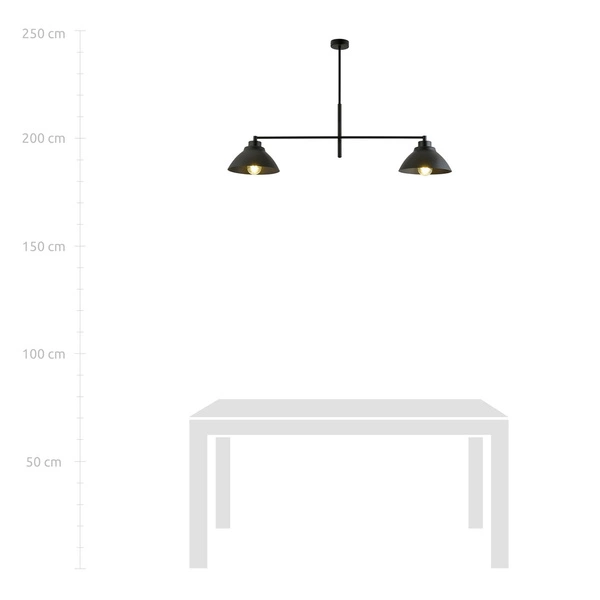 Lampa sufitowa Emibig MAVERICK 2 Czarny 1211/2