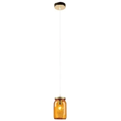 Lampa wisząca JARS 31-42880 klosz pomarańczowy 1x40W E14 do jadalni, kuchni