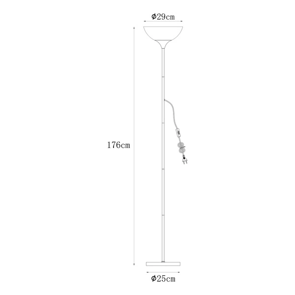 A4036 SARDA LAMPA PODŁOGOWA CZARNY MAT-ZŁOTO/MATT BLACK-GOLD