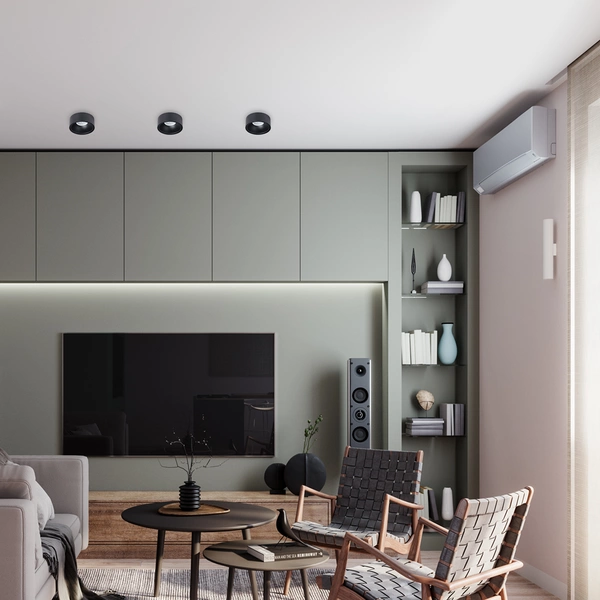 Oprawa podtynkowa sufitowa BALI ROUND BLACK śr. 9,6cm | czarny