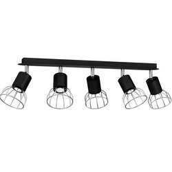 Lampa Sufitowa DANTE, MLP7358, czarny/chrom, 5x8W LED GU10