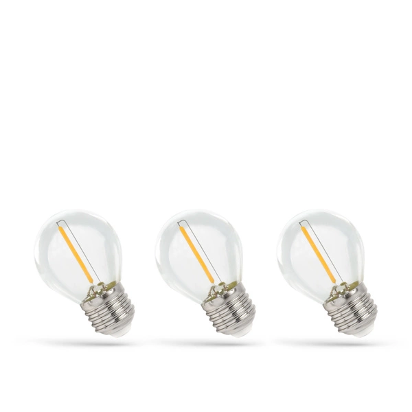 LED KULKA E-27 230V 1W COG WW CLEAR SPECTRUM 3-PACK