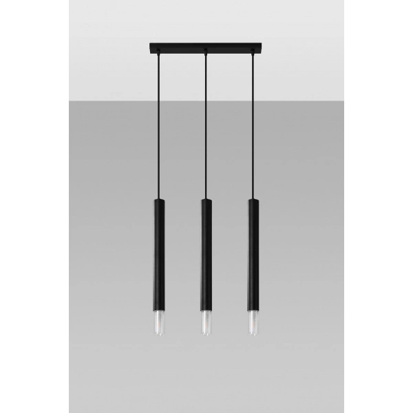 Lampa wisząca WEZYR 3 SL.0962 czarna 3xG9