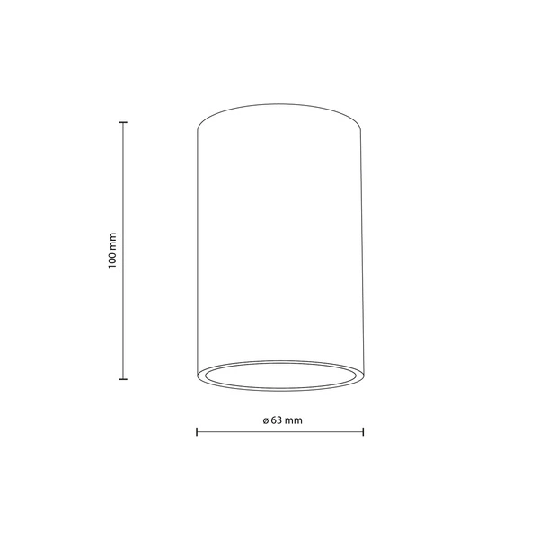 Spot sufitowy tuba FLARE BLACK GU10 10583