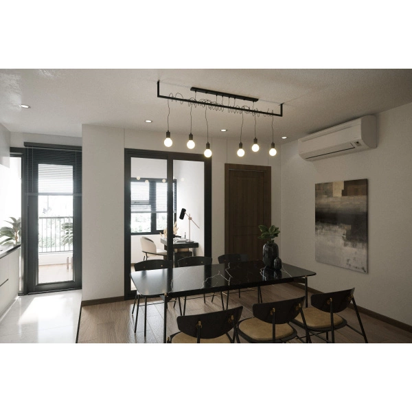 Stylowa lampa wisząca SALAMANCA 6 SL.0896 czarna 6xE27