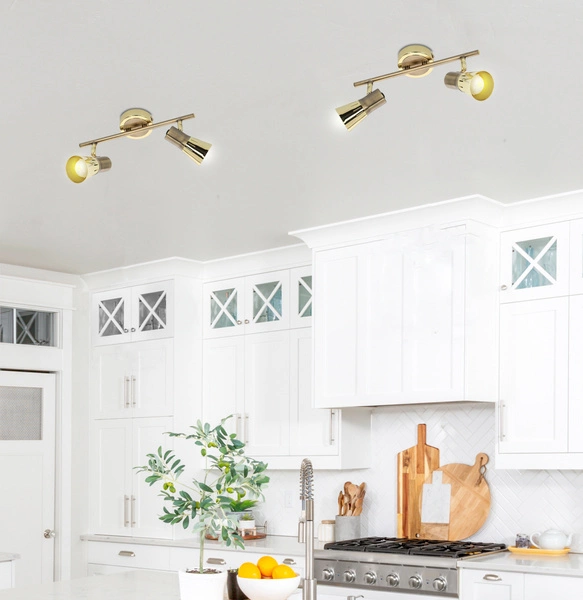 Lampa sufitowa/ścienna ARENA listwa 92-84487 złoto patyna 2xE14 R50