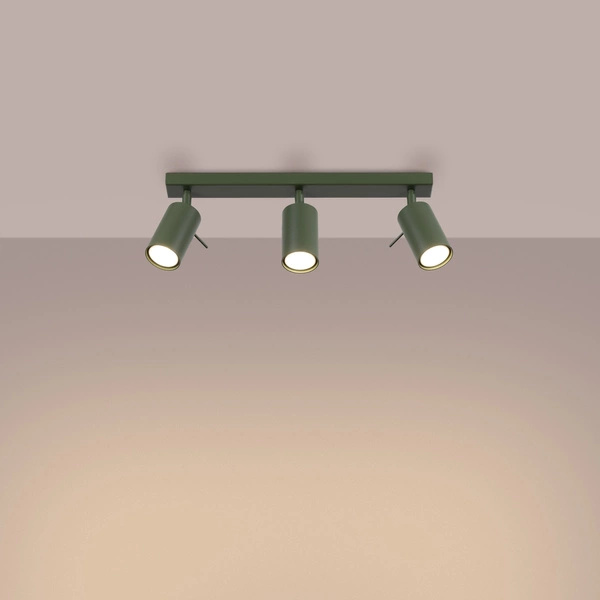 Plafon RING 3L zielony oliwkowy