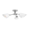 Lampa sufitowa Mette 3xE27 Max.40W Chromowany metal/biały klosz z tkaniny 8341328