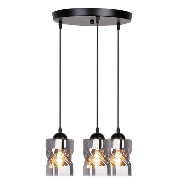 Lampa wisząca FELIS, 33-00200, czarny/dymiony, 3x60W E27