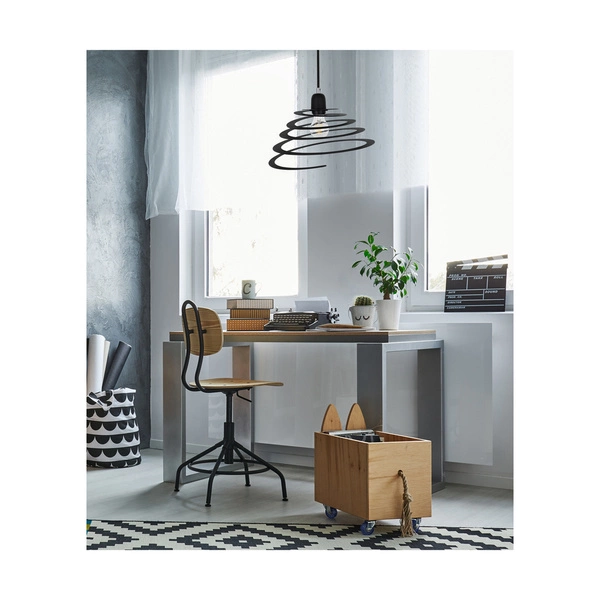 Lampa Wisząca Komet 1xE27 Max.60W Chromowany Metal/Czarny Metal/Czarny Kabel PCV 1851104