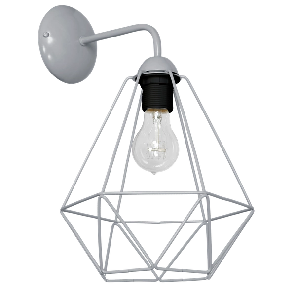 Kinkiet BASKET, szary, 1x60W E27, MLP7207