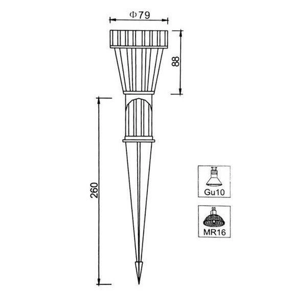 Reflektor ogrodowy PRIT LK4001-15A czarny