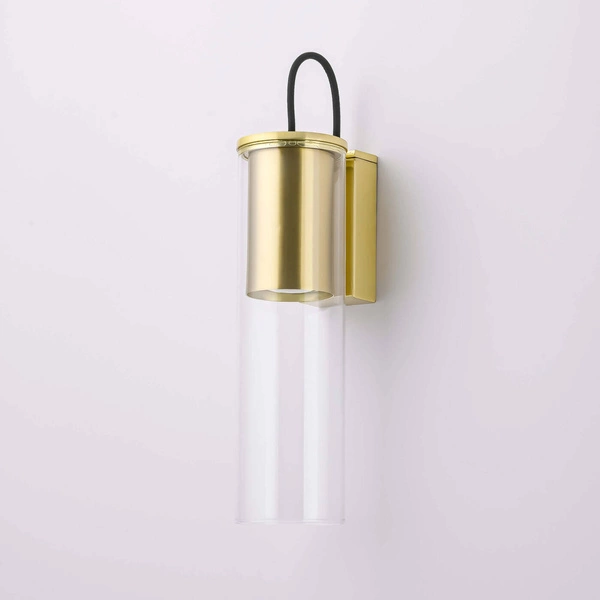 Kinkiet Manacor, złoty/transparentny, 1x50W GU10