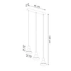 Lampa wisząca TALEJA 3 SL.0984 biała 3xE27