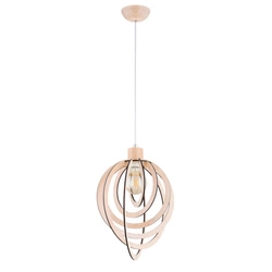 Lampa wisząca ALFA SOLINA DREWNIANA 1xE27 25cm | 61372