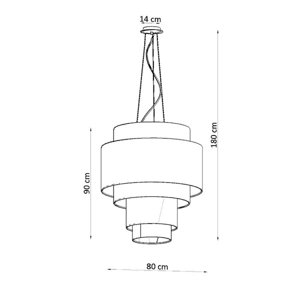 Żyrandol REFLEXION 80, SL.0832, biały, 7x60W E27