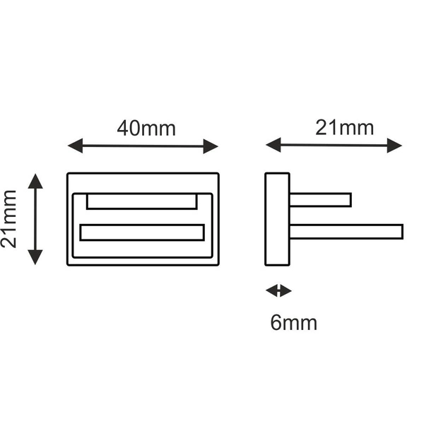 Zakończenie szynoprzewodu natynkowego 1F 230V - Czarne 6310 Antigo