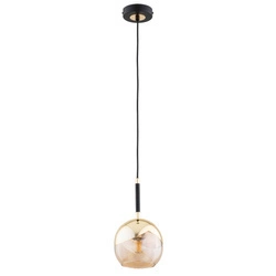 Lampa wisząca ALFA PRADA ZŁOTA & CZARNA 1xE27 15cm | 61352