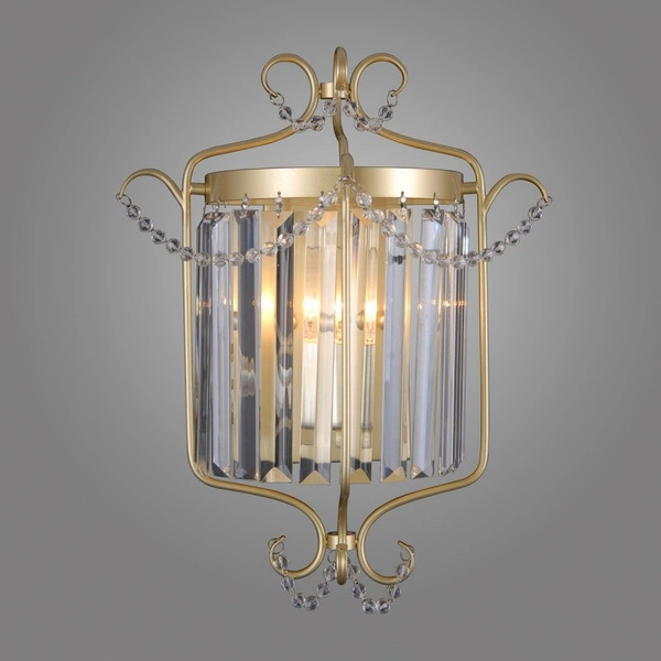 Kinkiet RINALDO dł. 18cm E14 | złoty szampański/transparentny