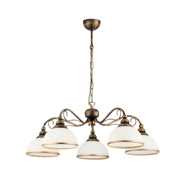 Klasyczny Żyrandol XSARA wys. 75cm 5xE27 15W IP20 | Brązowy ręcznie patynowany