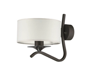 Klasyczny Kinkiet KASZMIR wys. 23cm 1xE27 15W IP20 | Grafitowy