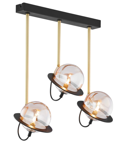 Nowoczesna Lampa wisząca PLANET wys. 50cm 3xG9 14W IP20 | Złoty