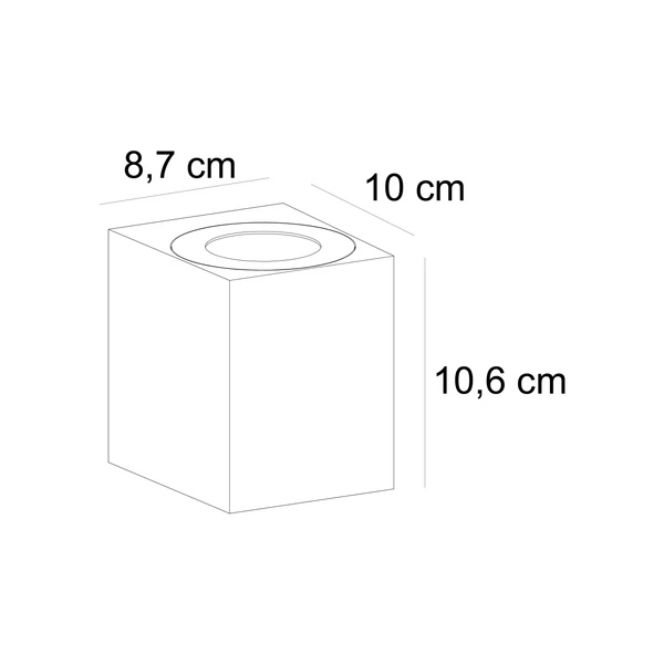 Kinkiet CANTO LED 3000K Biała ciepła Aluminium | Seaside czarny
