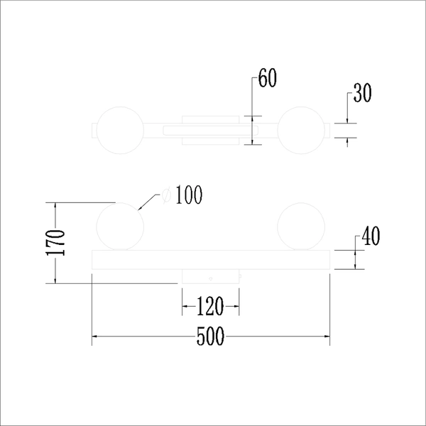 Lampa Sufitowa Magnet 13W+2xG9 3000/4000K Czarny