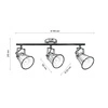 Lampa TEKLA listwa sufitowa 3 pkt patyna 2742311