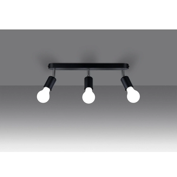 Lampa sufitowa FORNES 3, czarny/chrom, 3x60W E27, SL.1122
