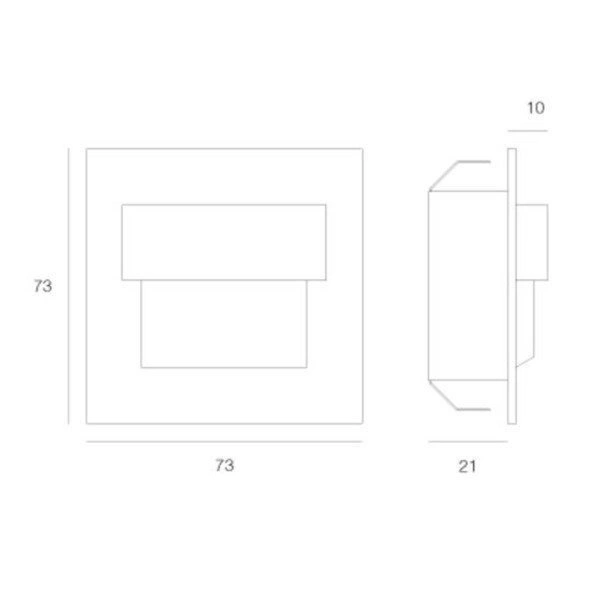 Oprawa schodowa TANGO BIAŁY mat / zimna 6K 10V do puszki 60mm