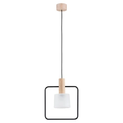 Lampa wisząca ALFA MERC DREWNIANA 1xE27 27cm | 61150