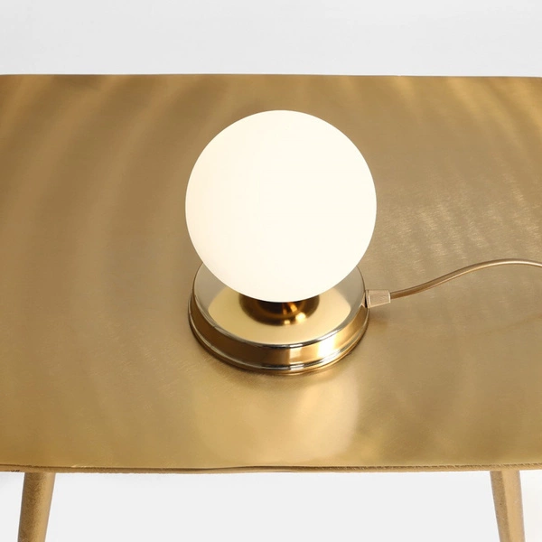 Aldex Lampka biurkowa BALL 1076B30_S, 14 cm, złoty/biały, 1x40W E14