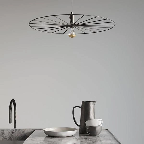 Industrialna lampa wisząca SIRKEL 60, czarna, 1x60W E27, TH.146