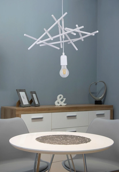 Lampa wisząca Glenn 1xE27 maks. 60W biały metal/biały kabel PVC 9222102