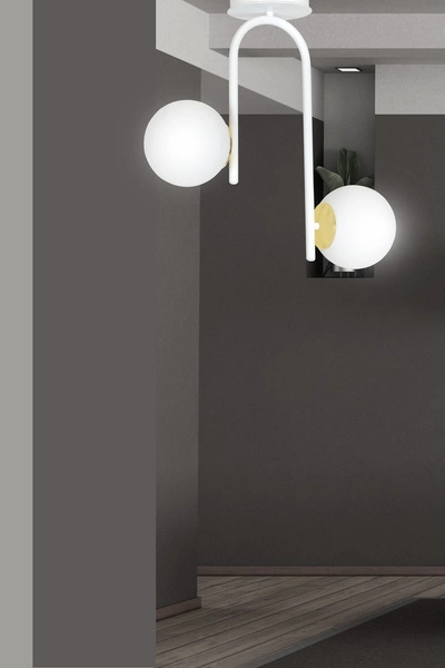 Lampa sufitowa Emibig RAGNAR 2 Biały GOLD 1033/2