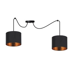 Lampa wisząca CANDIDA, 32-00842, czarny/złoty, 2x40W E27