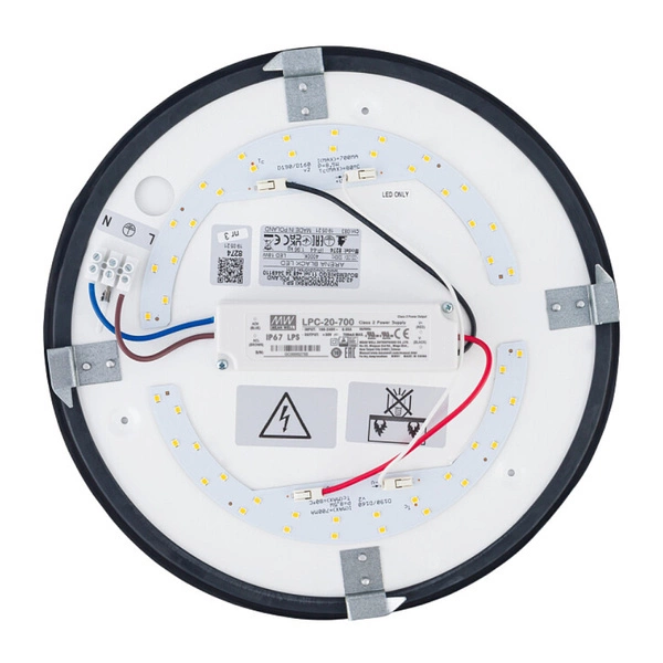 Plafon ARENA SILVER LED 40cm 18W barwa neutralna 4000K | srebrny 10183