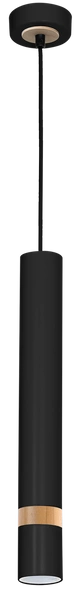 Lampa wisząca JOKER, MLP6305, czarny/drewno, 1x8W GU10