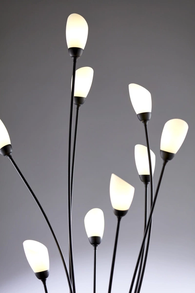 Klasyczna Lampa podłogowa GLORIOSA wys. 160cm 9xG9 14W IP20 | czarny mat