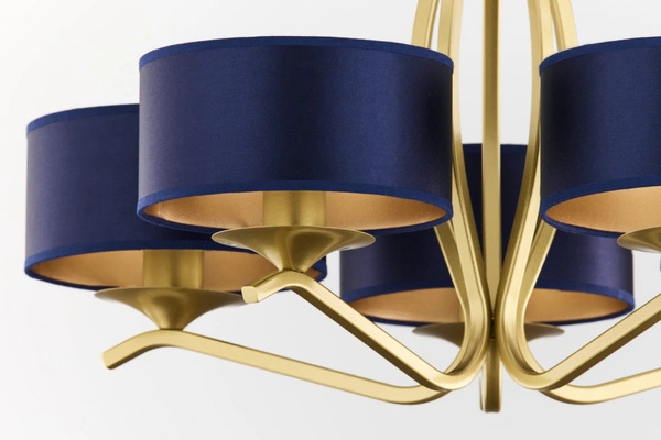 Klasyczny Żyrandol KASZMIR wys. 58cm 5xE27 15W IP20 | złoty połysk